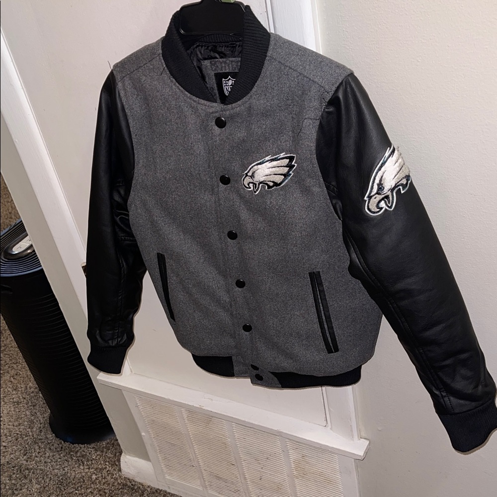 Kids Gray and Black Varsity Jacket. NEVER WORN, BRAND NEW!